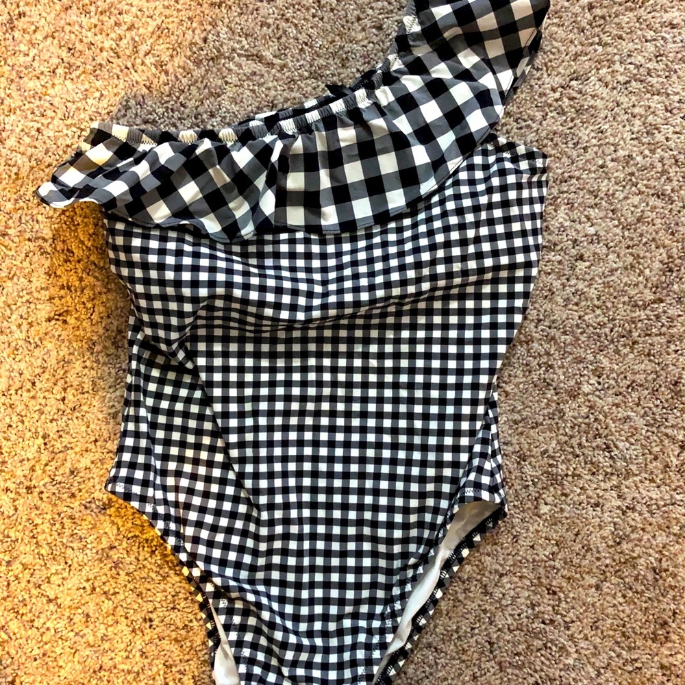 J Crew women’s swimsuit gingham